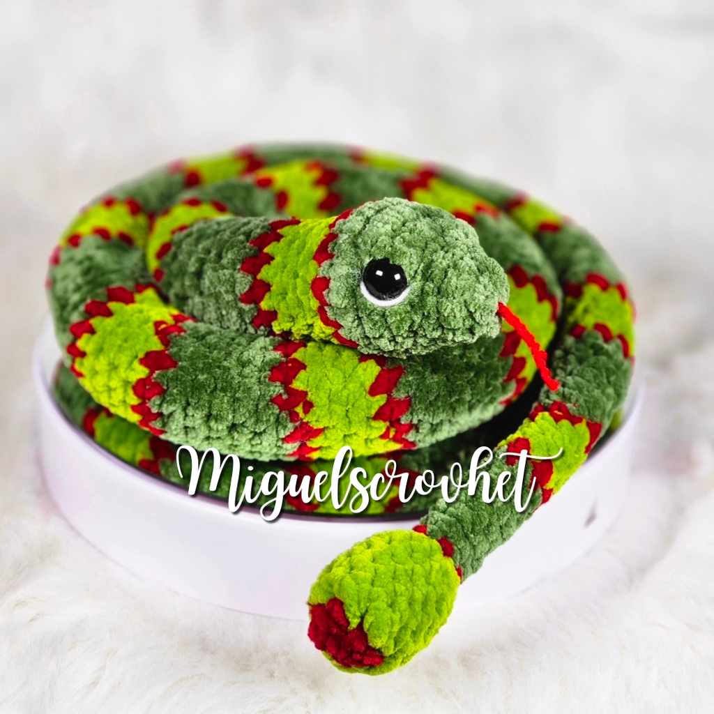 Olive Snake Crochet Pattern | PDF Download!