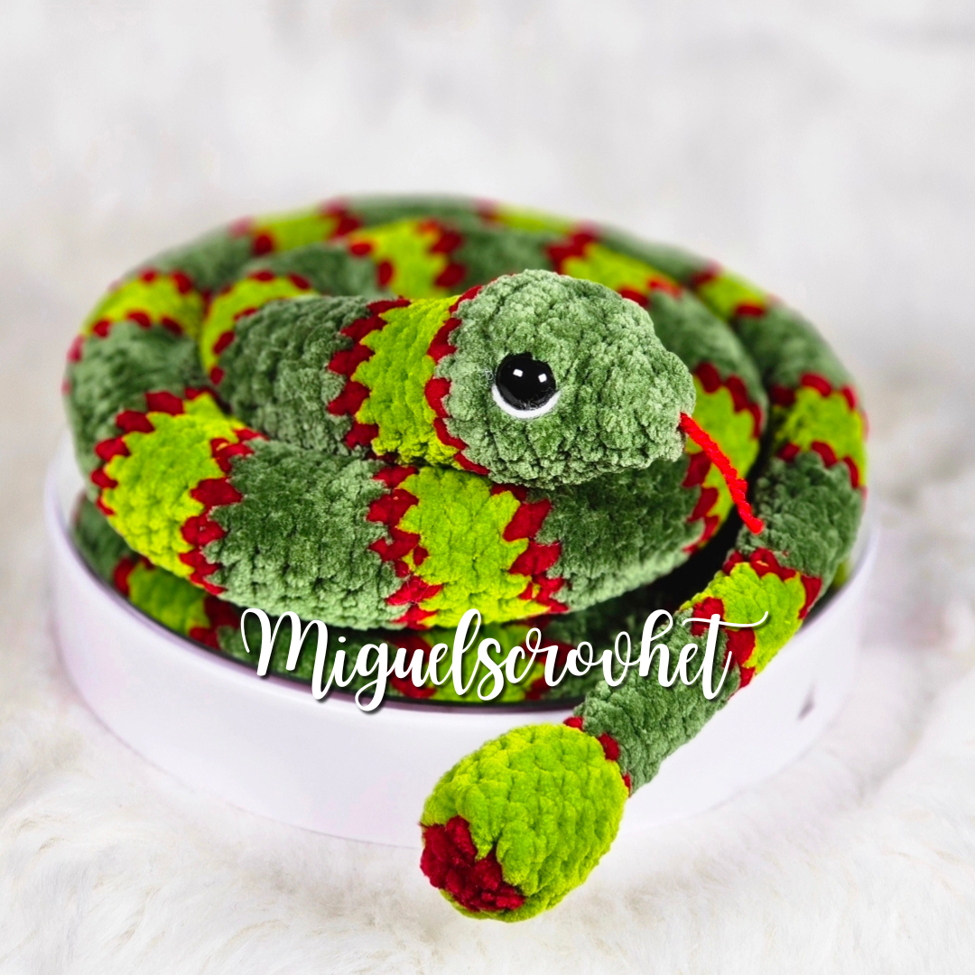 Olive Snake Crochet Pattern | PDF Download!