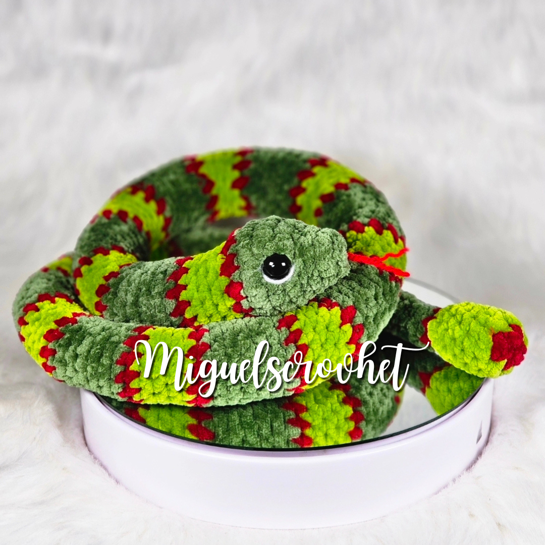 Olive Snake Crochet Pattern | PDF Download!
